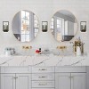 Dewdrop Industrial Wall Sconce with Clear Glass Shade, Black Frame and Wood Base for Bathroom Vanity - 4 of 4