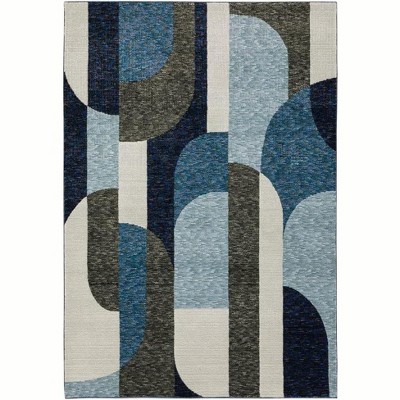 Oriental Weavers Strada STR03 Blue/ Grey Indoor Area Rug - 5'3" x 7'3"