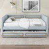 NicBex Twin/Full Size Upholstery Daybed with Trundle for Bedroom,Living Room,Apartment,Blue - 2 of 4