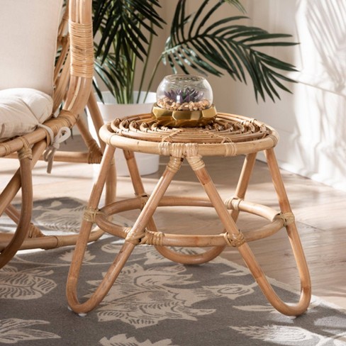 Rattan end table deals target