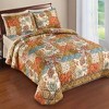 Collections Etc Elegant Arlington Floral Patchwork Quilted Bedspread - 2 of 3