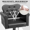 Karl Home Black Gold Heavy Duty Hydraulic Swivel Hair Stylist Salon Chair with Button Tufting - 3 of 4