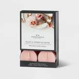12pk Tealight Candles Peony and Cherry Blossom Pink - Threshold™