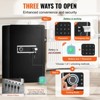 VEVOR Single Door 3.5 cu.ft Safe Box with Key Lock & Password, Safe Lock Box with Fireproof Bag, Key Rack, and 2 Shelves for Money, Documents, Black - 4 of 4