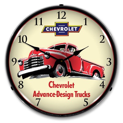 Collectable Sign & Clock | 1953 Chevrolet Truck LED Wall Clock Retro/Vintage, Lighted