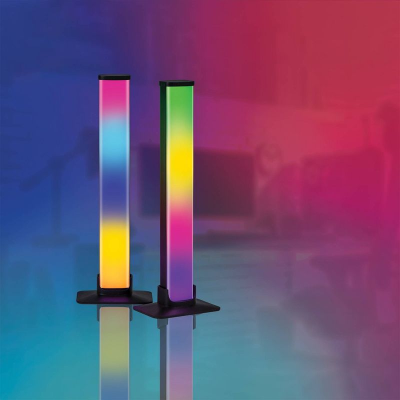 2pk Teen LED Light Bars with Sound React Novelty Table Lamp - West &#38; Arrow, 1 of 5