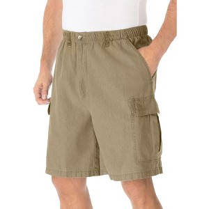 KingSize Men's Big & Tall Knockarounds 8" Full-Elastic Cargo Shorts - 1 of 4