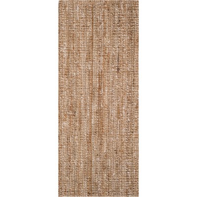 2'6"x6' Runner Solid Woven Rug Natural/Ivory - Safavieh