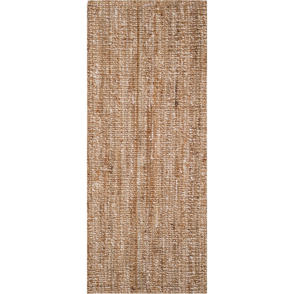  Runner Solid Woven Rug Natural/Ivory