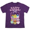 Sesame Street Basket of Eggs Kids T-Shirt For Youth Purple - 2 of 4