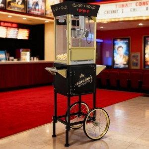 FONTOI 6/8/10/12/16/20 OZ Popcorn Machine with Cart Stainless Steel Kettle Heated Warming Deck and Old Maids Drawer for Easy Cleanup - 1 of 4