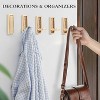 Akoasm 5-Piece Heavy-Duty Gold-Plated Rust-Resistant Folding Coat Hooks for Bathrooms, Entryways & Closets-Gold - 3 of 4