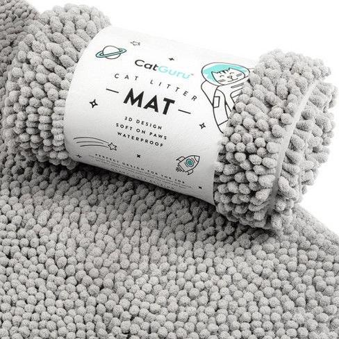 Catguru Cat Litter Mat Waterproof Litter Box Mat Non Slip Kitty Litter Mat Machine Washable Litter Trapping Mat xxl Grey standard Target