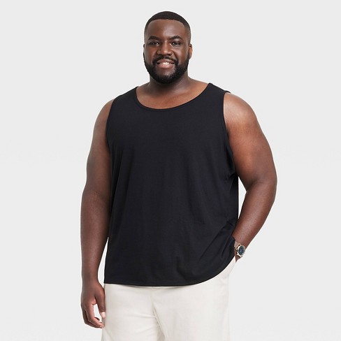 Men's Big & Tall Standard Fit Tank Top - Goodfellow & Co™ Black 4XLT