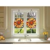 Chloe Lighting Sundance Tiffany-Style Floral Stained Glass Window Panel 11" Height - 4 of 4