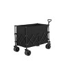 YONWAY Collapsible Wagon 220lbs with Big Wheels,Heavy Duty 300L Folding Utility Garden Cart with Big All-Terrain Beach Wheels & Drink Holders - 2 of 4