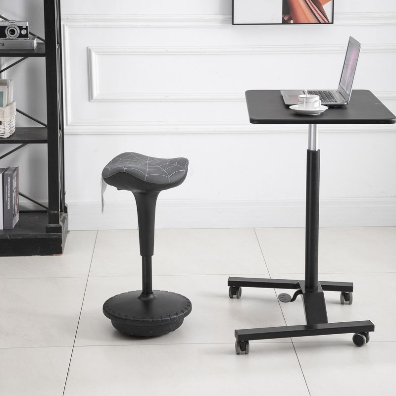 Vinsetto Lift Wobble Stool Standing Chair with 360° Swivel, Tilting Balance Chair with Adjustable Height and Saddle Seat for Active Sitting, Gray, 5 of 9
