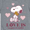 Boys' - Peanuts - Love Is Snuggles And Cuddles Short Sleeve Graphic T-Shirt - 2 of 4