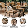 MOEPISY Set of 2 Rattan Outdoor Stacking Dining Chairs Beige - 4 of 4