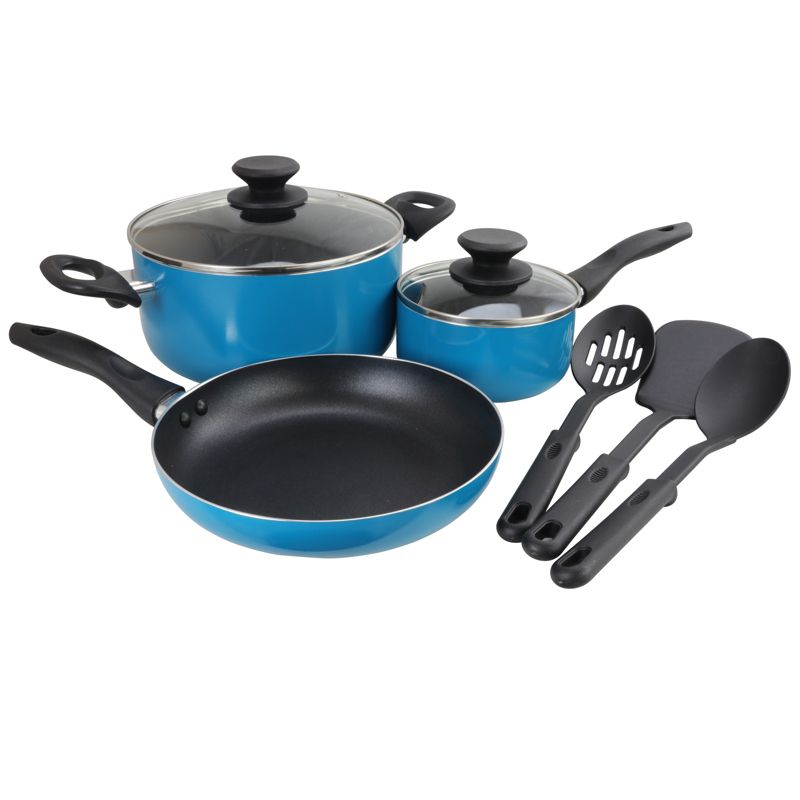 Gibson Palmer 8 Piece Cookware Set in Turquoise, 4 of 8