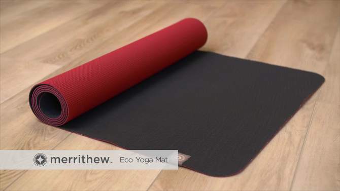Stott Pilates Eco Yoga Mat - Maroon/Charcoal (3mm), 2 of 5, play video