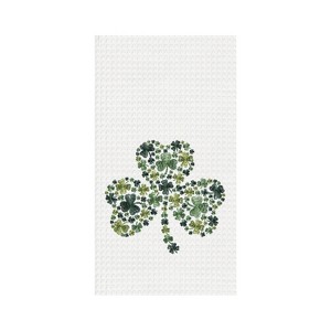 C&F Home St. Patrick's Day Irish Shamrocks Embroidered Waffle Weave Kitchen Dishtowel - 1 of 4