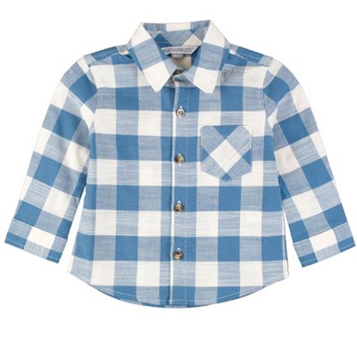 RuggedButts Toddler Boys Long Sleeve Button Down Shirt