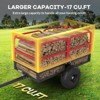 ATV Trailer Pull Behind Dump Cart, 1700lbs 17 Cubic Feet, Heavy Duty Yard Garden Trailer - 3 of 4