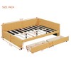 NicBex Full Size Daybed with Storage Upholstered Linen Fabric Daybed Frame with 2 Spacious Drawers for Living Rooms - 2 of 4