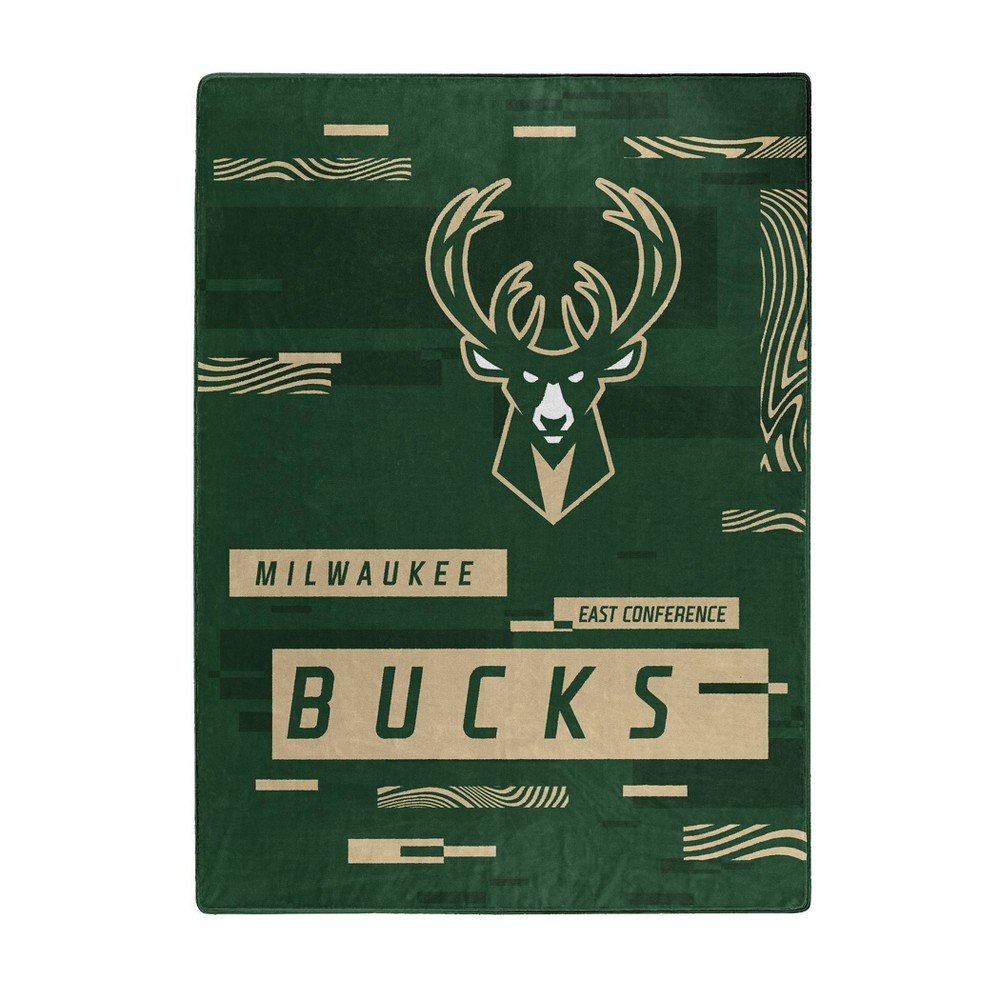 Photos - Duvet NBA Milwaukee Bucks Digitized 60 x 80 Raschel Throw Blanket