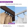 PURPLE LEAF Outdoor Metal Pergola with Retractable Canopy Patio Shade Cover for Garden Pool Yard Brown Aluminum Frame - 3 of 4