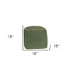 18" Gray and Natural Cotton And Jute Cube Pouf Ottoman - 3 of 4