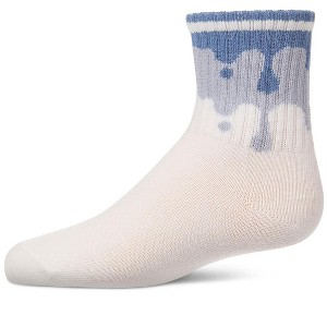 Memoi Kids "Paint Drip" Cotton Blend Novelty Crew Sock - 1 of 4