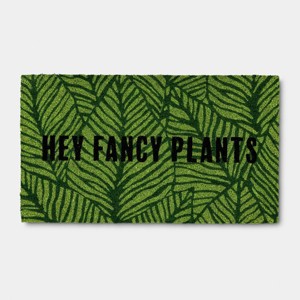 Hey Fancy Plants Rectangle Outdoor Doormat Green - Room Essentials