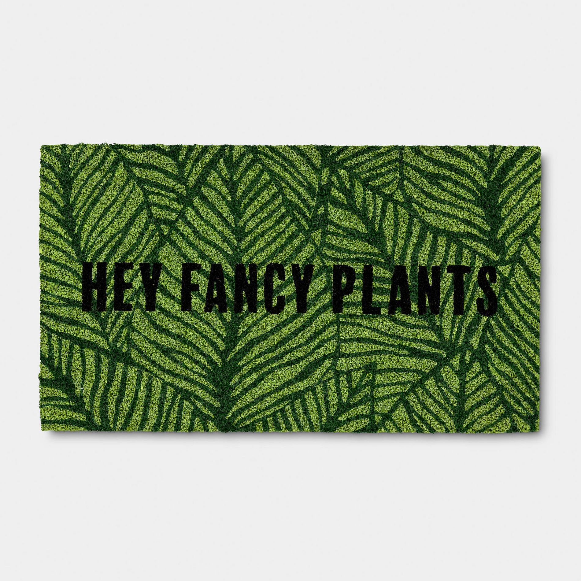 Hey Fancy Plants Rectangle Outdoor Doormat Green - Room Essentials™