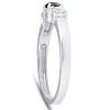 Pompeii3 1/2ct Black & White Diamond 3-Stone Engagement Ring 10K White Gold - 2 of 4