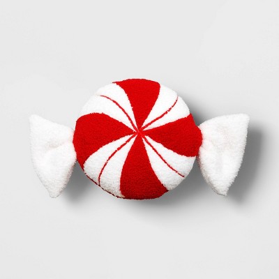 Shaped Peppermint Novelty Christmas Throw Pillow - Wondershop™
