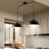 VYNXARIA 41 - Inch Industrial Modern Black Double Ceiling Lights, Adjustable Matte Pendant Lamps - 2 of 4