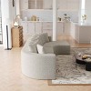 131.1 Inch Sectional Sofa Set with Right Chaise, Modular Design Curved L-Shaped Sofa with 10 Pillows, Chenille Fabric Sofa-Coolbibila - 3 of 4