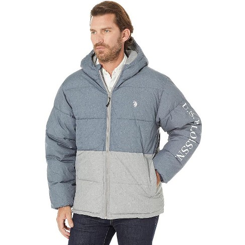 Polo puffer jacket with hood mens hot sale