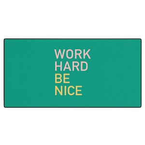 socoart work hard be nice I Desk Mat - Deny Designs - 1 of 4