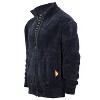 Gioberti Men's Knitted Chenille Cardigan Sweater With Flannel Lining - 3 of 4
