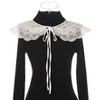 Elerevyo Women Lace Embroidery Knit Detachable Fake Peter Pan Collar Little Shawl for Blouse 1Pc - 2 of 4