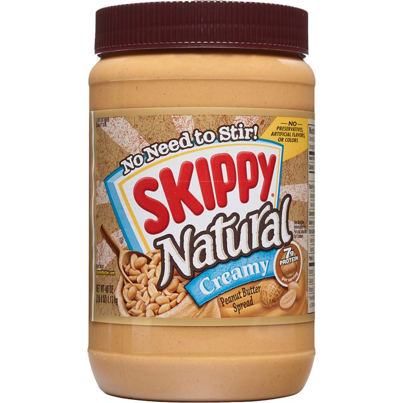 Skippy Natural Creamy Peanut Butter - 40oz, 1 of 16