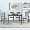 Aukfa 5-Piece Modern Dining Set - Rectangular Wooden Table & 4 Upholstered Chairs, Kitchen & Dining Room Furniture - 2 of 4