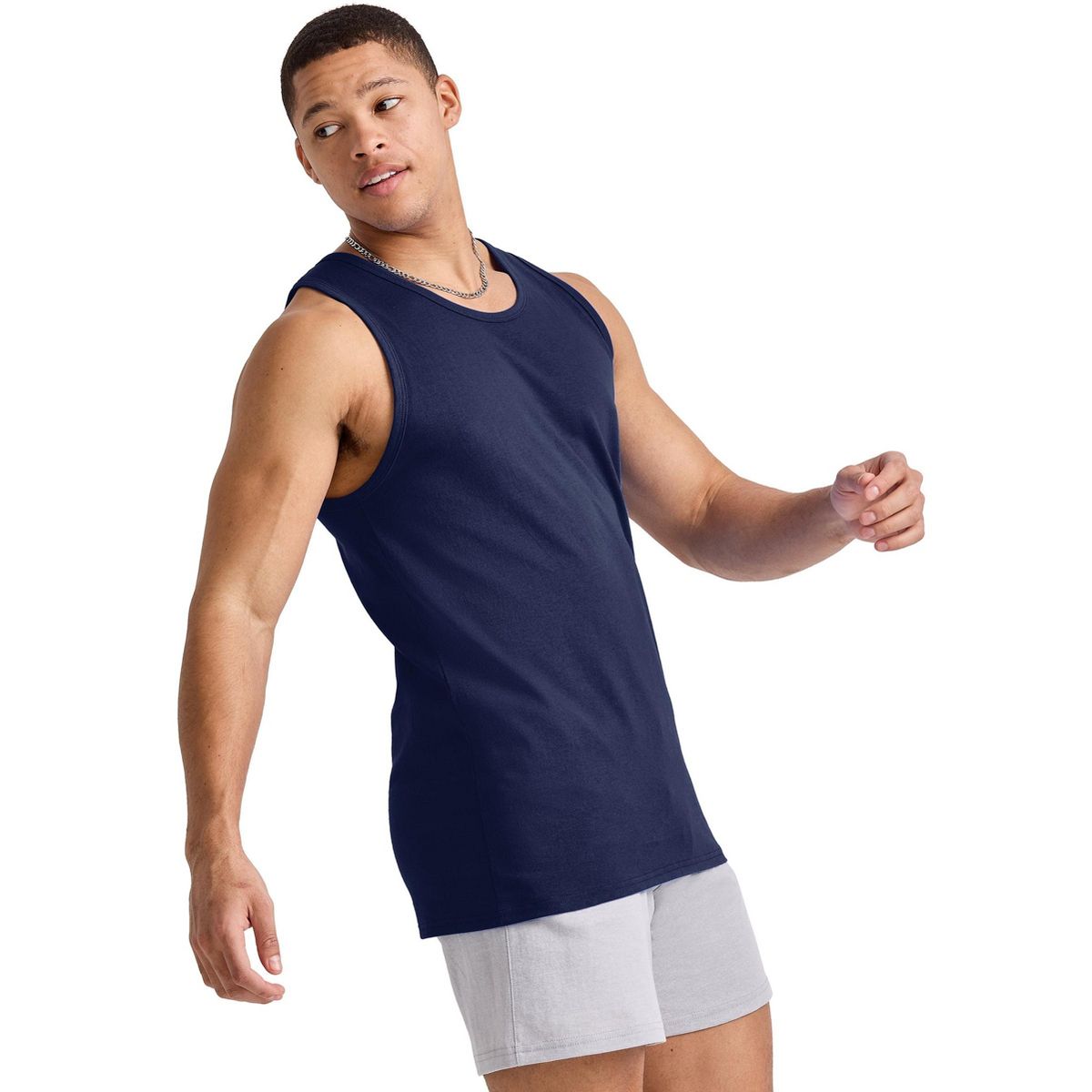 Hanes Essentials Men's Cotton Tank Top, 3-Pack - thumbnail 4