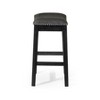 Maven Lane Adrien Rustic Backless Vegan Leather Saddle Seat Counter Height Bar Stool - 3 of 4