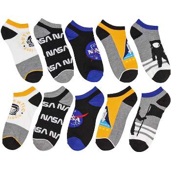 Buzz Aldrin NASA Themed No-Show Ankle Socks 5 Pair Set Multicoloured