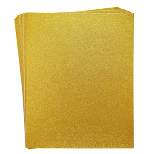 Bright Creations 30 Sheets Double-Sided Gold Glitter Cardstock Paper for DIY Crafts, Card Making, Invitations, 300GSM, 8.5 x 11 In