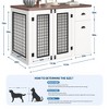 44" Heavy Duty Dog Kennel Crate Furniture with Drawer & Cabinet,  Wooden Indoor Pet Cage Side End Table for Small to Medium Pets, White - 2 of 4